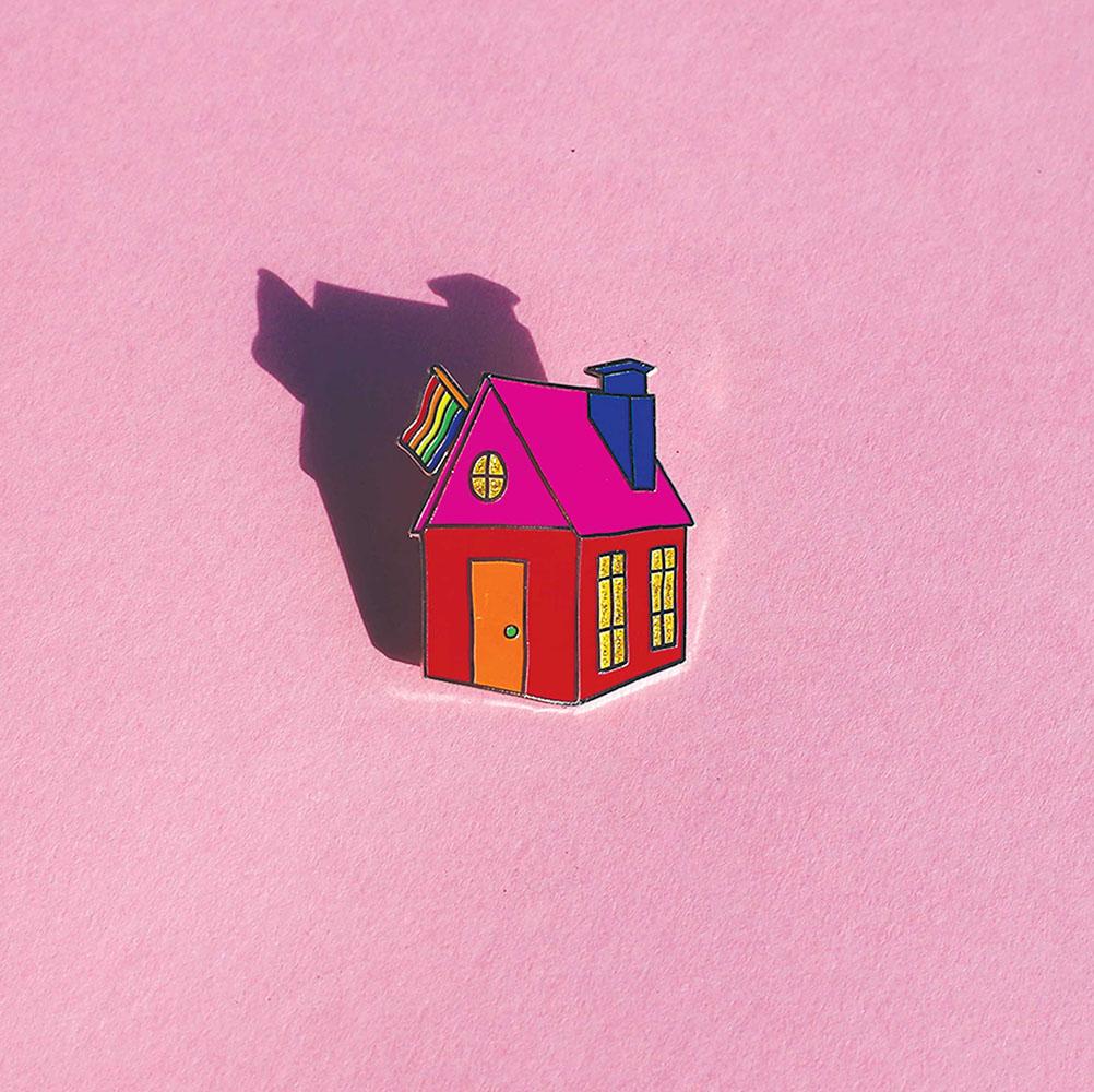 House Pin Sasha Velour Rainbow