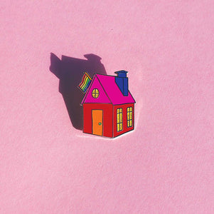 House Pin Sasha Velour Rainbow